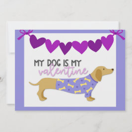 Tarjeta Festiva Dachshund Dog Cute Gracioso Personalizado Púrpura