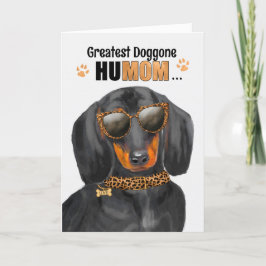 Tarjeta Festiva Dachshund Dog Greatest HuMOM Mother's Day