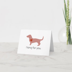 Tarjeta Festiva Dachshund El día de San Valentín