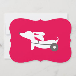 Tarjeta Festiva Dachshund en el día de San Valentín de la silla de