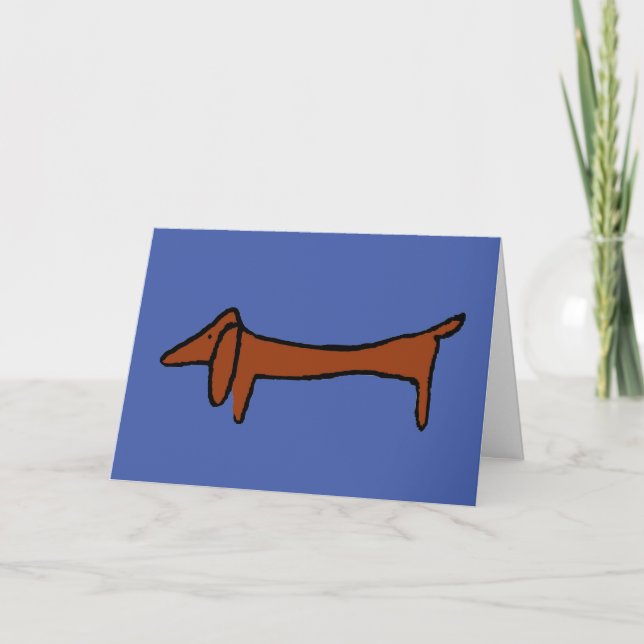 Tarjeta Festiva Dachshund Greetings (Anverso)