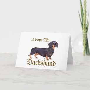 Tarjeta Festiva Dachshund Love