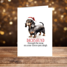 Tarjeta Festiva Dachshund Navidades graciosos Felices Fiestas