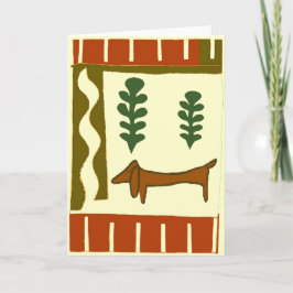 Tarjeta Festiva Dachshund Saludos