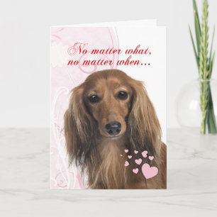 Tarjeta Festiva Dachshund Valentine