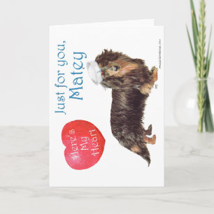 Tarjeta Festiva Dachshund Valentine