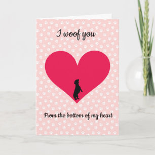 Tarjeta Festiva Dachshund Valentine Card