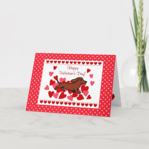 Tarjeta Festiva Dachshund Valentine Personalizado