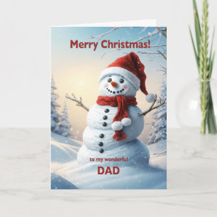 Tarjeta Festiva Dad Navidades Snowman