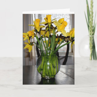 Tarjeta Festiva daffodill es para siempre
