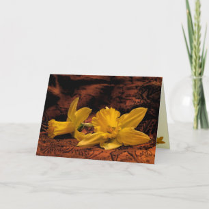 Tarjeta Festiva Daffodils en Pascua