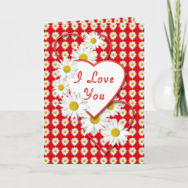 Tarjeta Festiva Daisy Love Valentine I Love YouCard