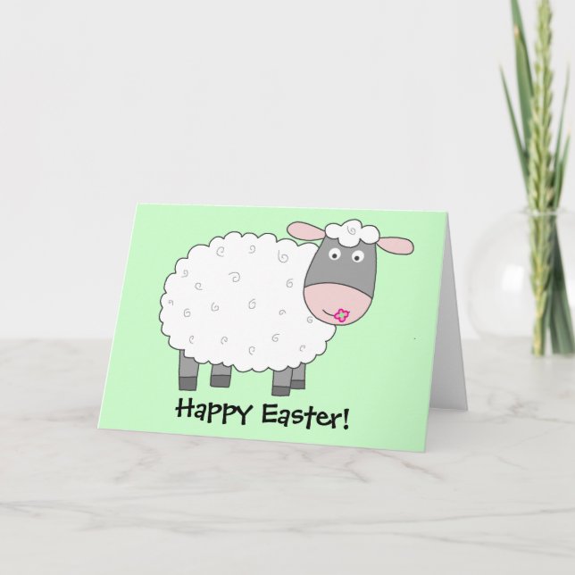 Tarjeta Festiva Daisy Sheep (Anverso)