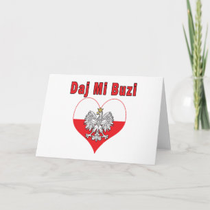 Tarjeta Festiva Daj Mi Buzi Eagle Heart
