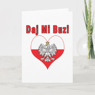 Tarjeta Festiva Daj Mi Buzi Eagle Heart
