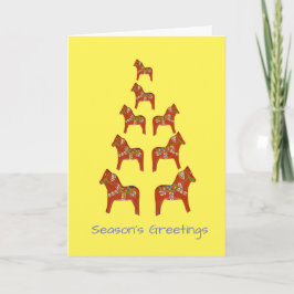 Tarjeta Festiva Dala Horse Holiday Card