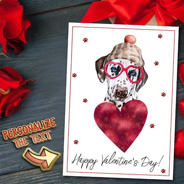 Tarjeta Festiva Dalmatian Dog Lover Valentine Gift (Subido por el creador)