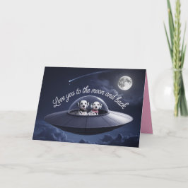 Tarjeta Festiva Dalmatian Valentine Card