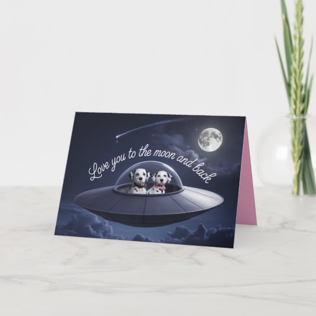 Tarjeta Festiva Dalmatian Valentine Card (Anverso)