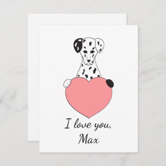 Tarjeta Festiva Dalmatiano lindo en el amor San Valentín