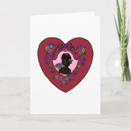 Tarjeta Festiva Dama vampiro valentine piel oscura