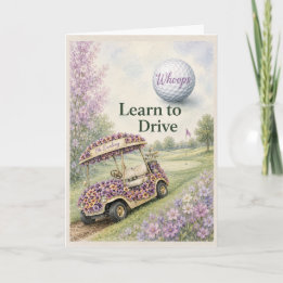 Tarjeta Festiva Damas Divertidas Golf Feliz Cumpleaños Floral Carr