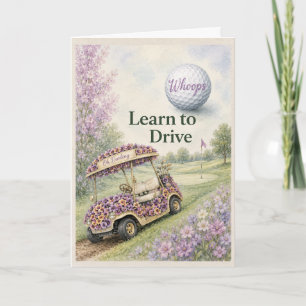 Tarjeta Festiva Damas Divertidas Golf Feliz Cumpleaños Floral Carr