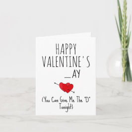 Tarjeta Festiva Dame la 'D' esta noche Funny Naughy feliz Vday