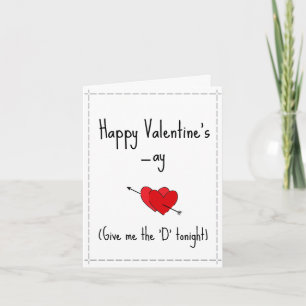 Tarjeta Festiva Dame la 'D' esta noche Funny Naughy feliz Vday