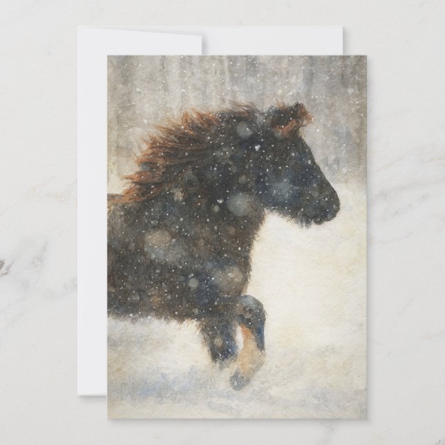 Tarjeta Festiva Dancing Through the Snow (Anverso)