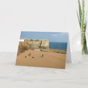 Tarjeta Festiva Dando un paseo a los perros