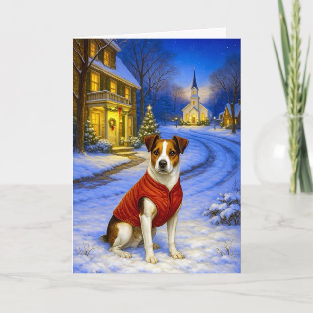 Tarjeta Festiva Danish-Swedish Farm Dog Holiday Card (Anverso)