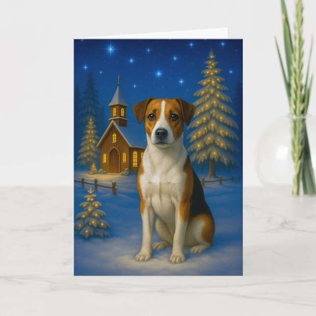 Tarjeta Festiva Danish-Swedish Farm Dog Holiday Card (Anverso)