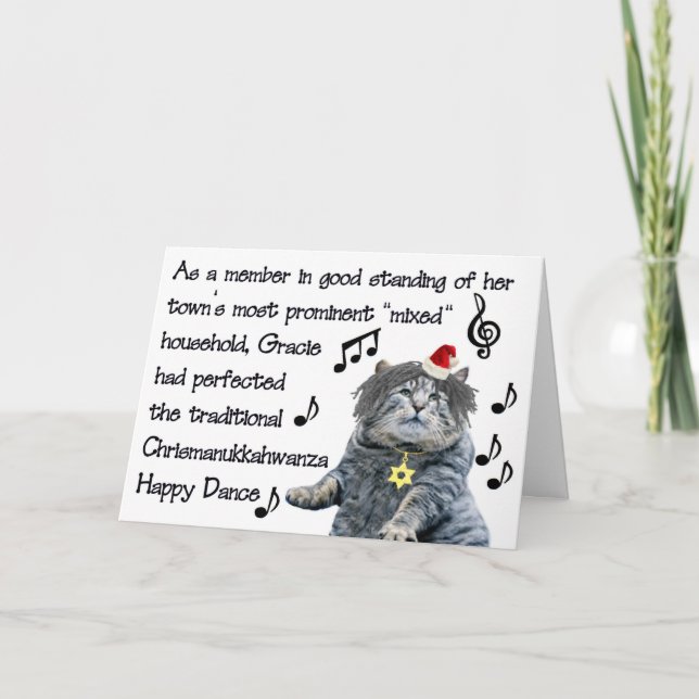 Tarjeta Festiva Danza de Chrismanukkahwanza (Anverso)