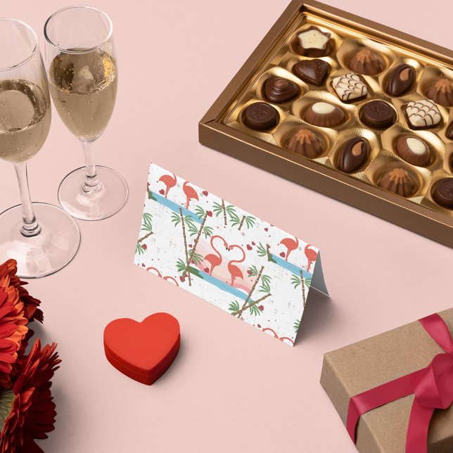 Tarjeta Festiva Danza divertida de los flamencos del rosa de la (Subido por el creador)