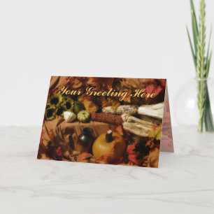 Tarjeta Festiva Dark Autumn Harvest Card