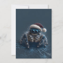 Tarjeta Festiva Dark Jumping Spider Christmas Cards