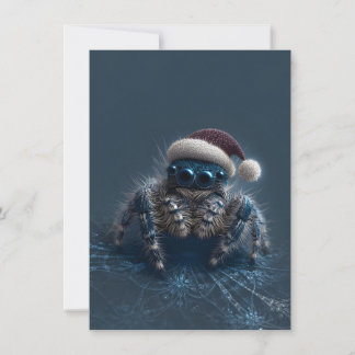 Tarjeta Festiva Dark Jumping Spider Christmas Cards