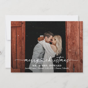 Tarjeta Festiva Darling Heart Merry Christmas Photo Card