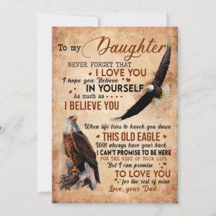 Tarjeta Festiva Daughter Gift   Carta A Mi Hija De Papá