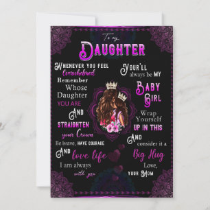 Tarjeta Festiva Daughter Lovers   A Mi Hija La Mamá De Amor