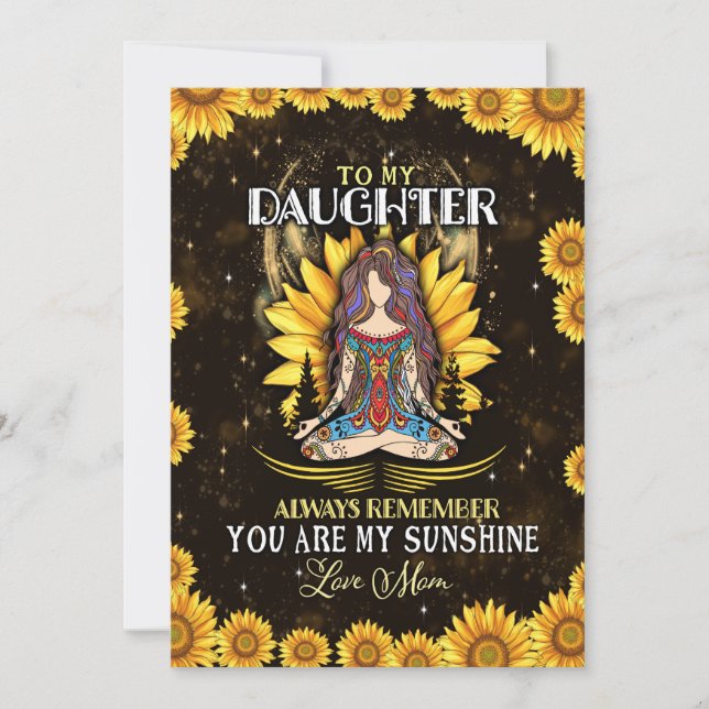 Tarjeta Festiva Daughter Lovers | A Mi Hija La Mamá De Amor (Anverso)