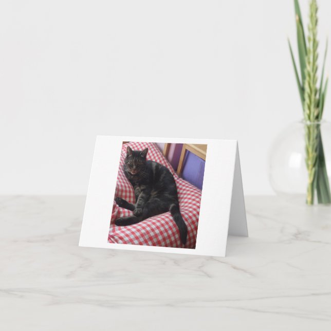 Tarjeta Festiva Dave Mono Adorable (Anverso)