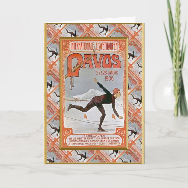 Tarjeta Festiva Davos 1906 (Anverso)