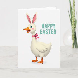 Tarjeta Festiva de Aves Acuáticas de Primavera