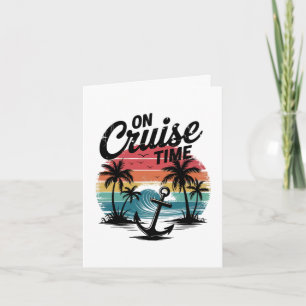 Tarjeta Festiva De crucero en palmera de coco vacaciones de verano