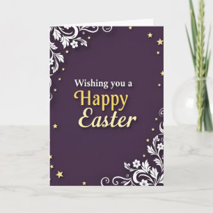 Tarjeta festiva de deseos de Pascua feliz