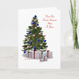 Tarjeta Festiva De hogar americano orgulloso