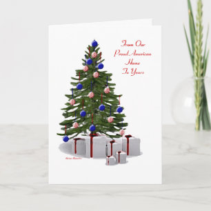 Tarjeta Festiva De hogar americano orgulloso