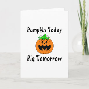 Tarjeta Festiva De la calabaza empanada hoy mañana